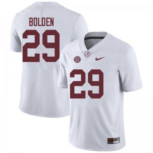 NCAA Men's Alabama Crimson Tide #29 Slade Bolden Stitched College 2018 Nike Authentic White Football Jersey UD17A56TD